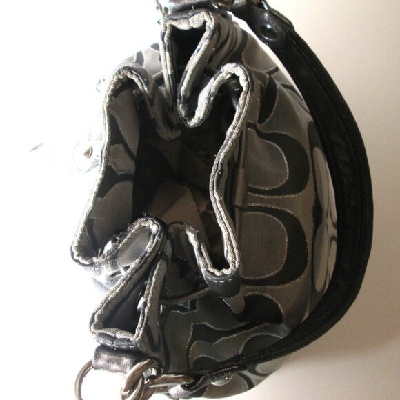COACH SILVER MONOGRAM BUCKET BAG - Picture 4 of 8